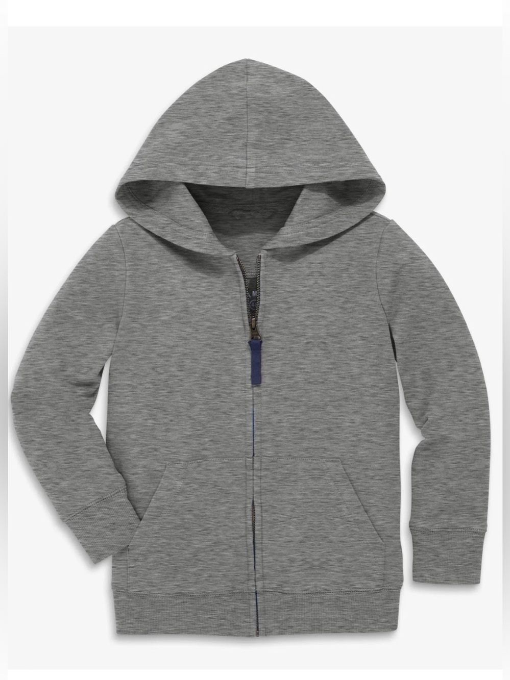 Primary French Terry Zip Hoodie in Heather Storm Gray, size 2T